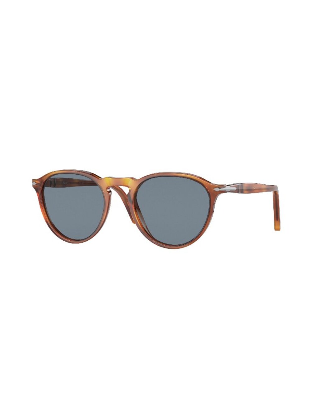 New Persol Unisex Sunglasses Brown Blue Lens Acetate Frame PO3286S 96 56 53